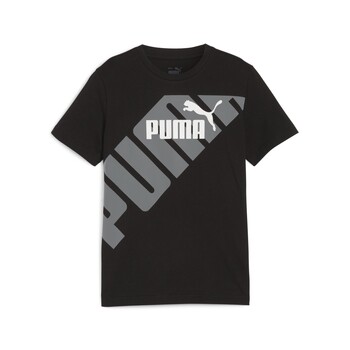 Îmbracaminte Băieți Tricouri mânecă scurtă Puma PUMA POWER GRAPHIC TEE B Negru