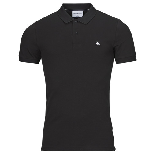 Îmbracaminte Bărbați Tricou Polo mânecă scurtă Calvin Klein Jeans CK EMBRO BADGE SLIM POLO Negru