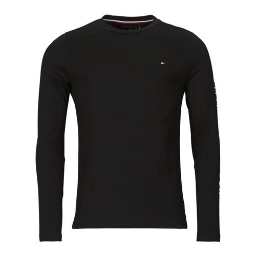 Îmbracaminte Bărbați Tricouri cu mânecă lungă  Tommy Hilfiger TOMMY LOGO LONG SLEEVE TEE Negru