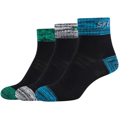 Accesorii Bărbați Sosete Skechers 3PPK Boys Mesh Ventilation Quarter Socks Multicolor