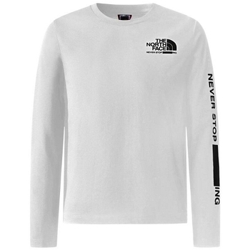 Îmbracaminte Băieți Pulovere The North Face TEEN GRAPHIC L/S TEE 2 Alb