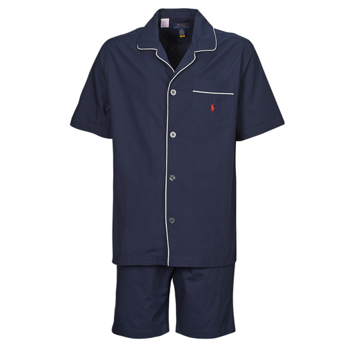 Îmbracaminte Pijamale și Cămăsi de noapte Polo Ralph Lauren S / S PJ SET-SLEEP-SET Albastru