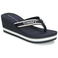 Pantofi Femei  Flip-Flops Tommy Hilfiger HILFIGER WEDGE BEACH SANDAL Albastru