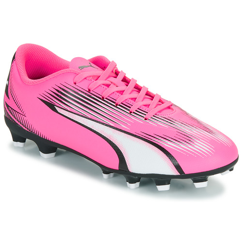 Pantofi Fete Fotbal Puma ULTRA PLAY FG/AG Jr Roz / Albă