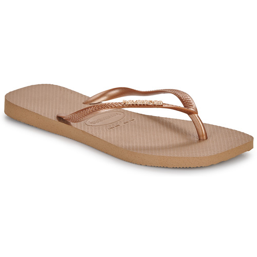 Pantofi Femei  Flip-Flops Havaianas SLIM SQUARE LOGO METALLIC Roz