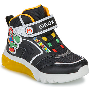 Pantofi Băieți Pantofi sport stil gheata Geox J CIBERDRON BOY Negru / Galben