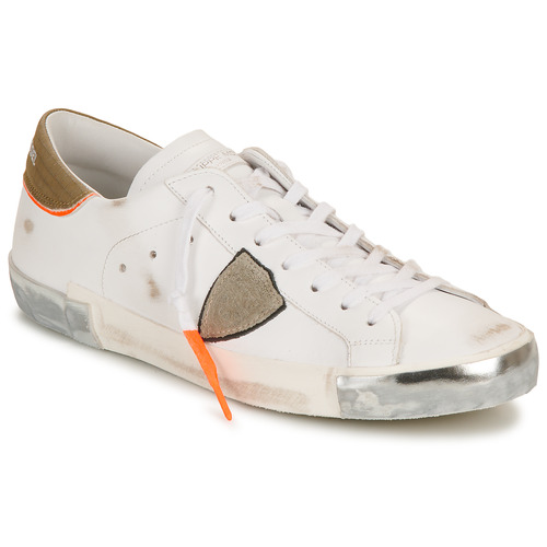 Pantofi Bărbați Pantofi sport Casual Philippe Model PRSX LOW MAN Alb / Kaki / Portocaliu