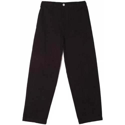 Îmbracaminte Bărbați Pantaloni  Obey Marshall h.b.t. pant Negru