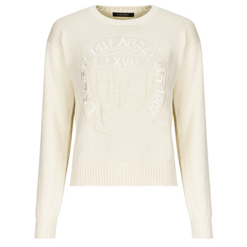 Îmbracaminte Femei Pulovere Lauren Ralph Lauren RIEDNEE-LONG SLEEVE-PULLOVER Alb fildeș