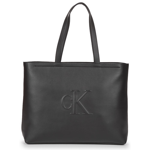 Genti Femei Sacoșe shopping și Genti shopping Calvin Klein Jeans SCULPTED SLIM TOTE34 DEBOSS Negru