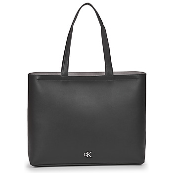 Genti Femei Sacoșe shopping și Genti shopping Calvin Klein Jeans MINIMAL MONOGRAM SLIM TOTE34 Negru