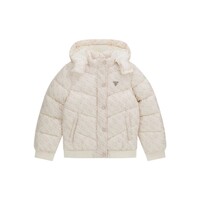 Îmbracaminte Fete Geci Guess HOODED LS PADDED PUFFER Bej