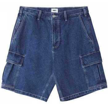 Îmbracaminte Bărbați Pantaloni scurti și Bermuda Obey Bigwig baggy denim cargo short albastru