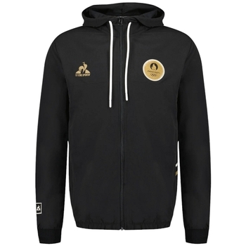 Îmbracaminte Bărbați Echipamente sport Le Coq Sportif FOOT P24 FZ HOODY N°1 M Negru