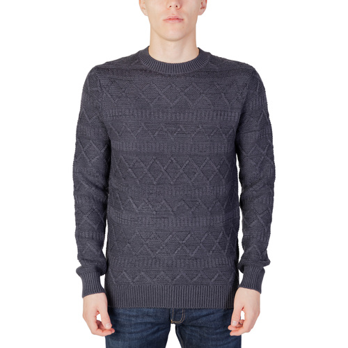 Îmbracaminte Bărbați Pulovere Only & Sons  ONSWADE REG 5 STRUC CREW NECK KNIT 22027159 albastru