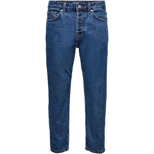 Îmbracaminte Bărbați Jeans drepti Only & Sons  ONSAVI BEAM D.BLUE PK 1420 NOOS 22021420 albastru