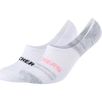 Accesorii Șosete Skechers 2PPK Mesh Ventilation Footies Socks Alb