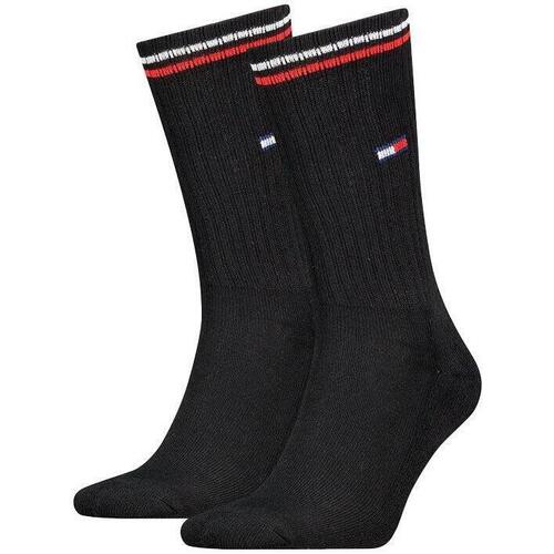 Accesorii Bărbați Sosete Tommy Hilfiger 2 Pack Flag Small Logo Socks Black Negru