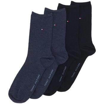 Accesorii Bărbați Sosete Tommy Hilfiger Two Pack Knitted Logo Socks Dark Navy Blue albastru