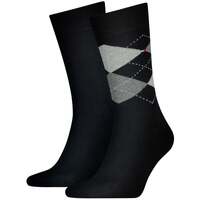 Accesorii Bărbați Sosete Tommy Hilfiger Two Pack Knitted Argyle Socks Black Negru