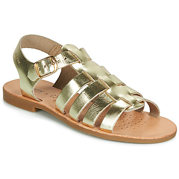 Skor Flickor Sandaler Geox J SANDAL VIOLETTE GI Guldfärgad