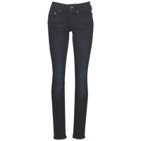 textil Dam Raka byxor G-Star Raw MIDGE MID STRAIGHT WMN Blå / Mörk