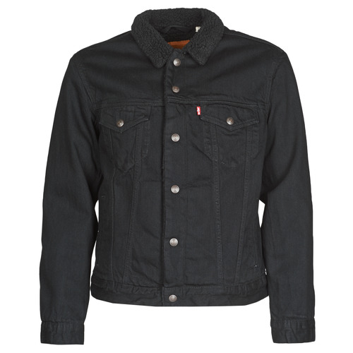 textil Herr Jeansjackor Levi's TYPE 3 SHERPA TRUCKER Svart