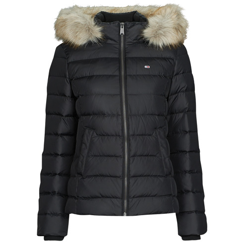 textil Dam Täckjackor Tommy Jeans TJW BASIC HOODED DOWN JACKET Svart