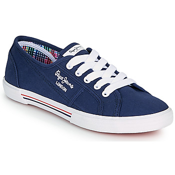 Skor Dam Sneakers Pepe jeans ABERLADY ECOBASS Marin