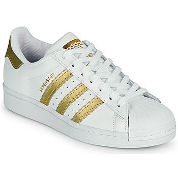 Skor Dam Sneakers adidas Originals SUPERSTAR W Vit / Guldfärgad