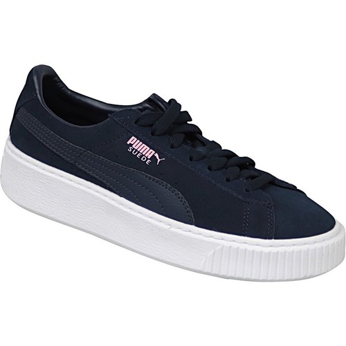 Skor Flickor Fitnesskor Puma Suede Platform JR Blå