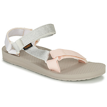 Skor Dam Sandaler Teva Original Universal Beige / Guldfärgad