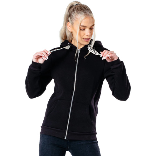 textil Dam Sweatjackets Justhype Ltd Drawstring Zip Hoodie Svart