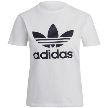 textil Dam T-shirts adidas Originals adidas Adicolor Classics Trefoil Tee Vit