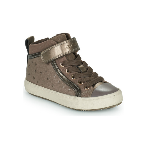 Skor Flickor Höga sneakers Geox J KALISPERA GIRL I Beige / Guldfärgad