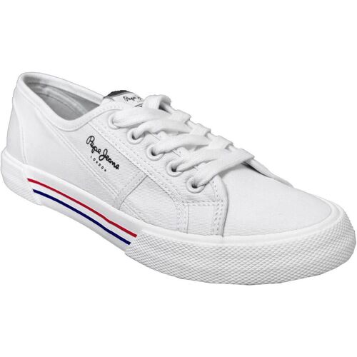 Skor Dam Sneakers Pepe jeans Brady w basic Vit