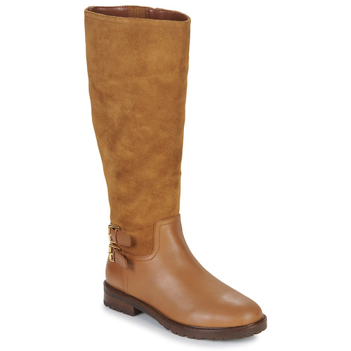 Skor Dam Stövlar Lauren Ralph Lauren EMELIE-BOOTS-TALL BOOT Cognac