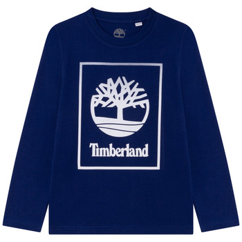 textil Pojkar Långärmade T-shirts Timberland T25T31-843 Blå