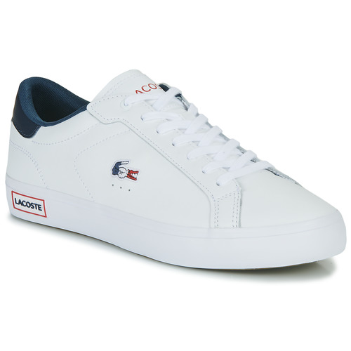 Skor Herr Sneakers Lacoste POWERCOURT Vit / Blå / Röd