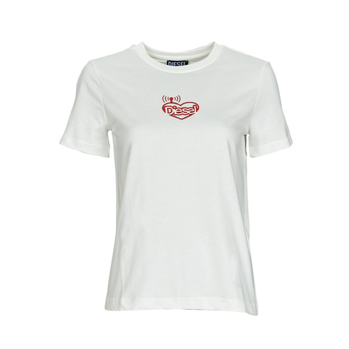 textil Dam T-shirts Diesel T-REG-E9 Vit