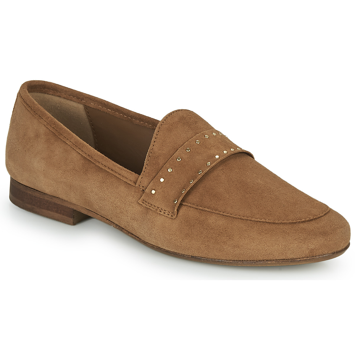 Skor Dam Loafers JB Martin 1FRANCHE ROCK Chevre / Sammet / Kamel