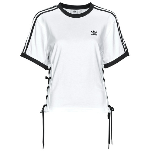 textil Dam T-shirts adidas Originals LACED TEE Vit