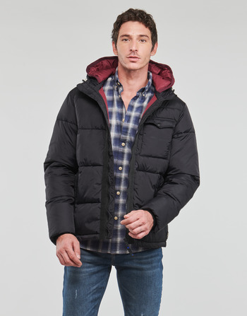 textil Herr Täckjackor Scotch & Soda Hooded Puffer Jacket Svart