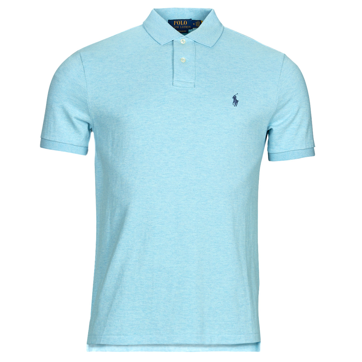 textil Herr Kortärmade pikétröjor Polo Ralph Lauren POLO COUPE DROITE EN COTON BASIC MESH Turkos