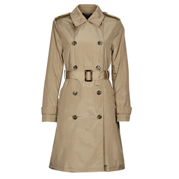 textil Dam Trenchcoats Lauren Ralph Lauren DB PKB TRNCH-UNLINED-COAT Beige