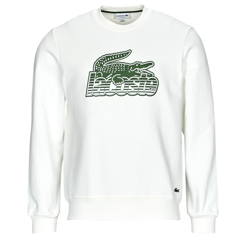 textil Herr Sweatshirts Lacoste SH5087 Vit / Grön