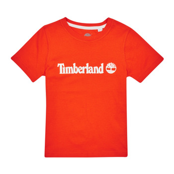 textil Pojkar T-shirts Timberland T25T77 Röd