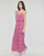 textil Dam Långklänningar Only ONLNOVA LIFE STRAP MAXI DRESS Vit / Rosa