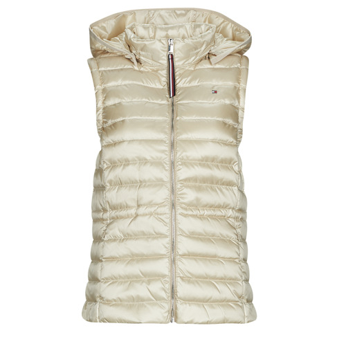 textil Dam Täckjackor Tommy Hilfiger FEMININE LW DOWN VEST Beige