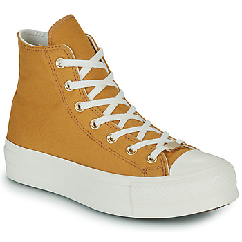 Skor Dam Höga sneakers Converse CHUCK TAYLOR ALL STAR LIFT HI Gul / Vit